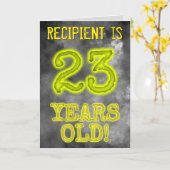 Spooky Glowing Aura Look "23 JAAR OUD!" + Naam Kaart (Gele Bloem)