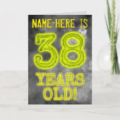 Spooky Glowing Aura Look "38 JAAR OUD!" + Naam Kaart (Voorkant)