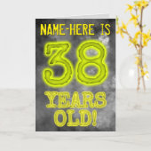 Spooky Glowing Aura Look "38 JAAR OUD!" + Naam Kaart (Gele Bloem)