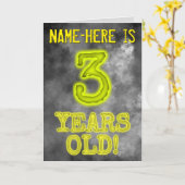 Spooky Glowing Aura Look "3 JAAR OUD!" + Naam Kaart (Gele Bloem)