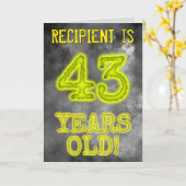 Spooky Glowing Aura Look "43 JAAR OUD!" + Naam Kaart (Gele Bloem)