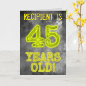 Spooky Glowing Aura Look "45 JAAR OUD!" + Naam Kaart (Gele Bloem)