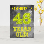 Spooky Glowing Aura Look "46 JAAR OUD!" + Naam Kaart (Gele Bloem)