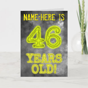 Spooky Glowing Aura Look "46 JAAR OUD!" + Naam Kaart