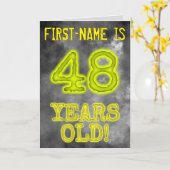 Spooky Glowing Aura Look "48 JAAR OUD!" + Naam Kaart (Gele Bloem)