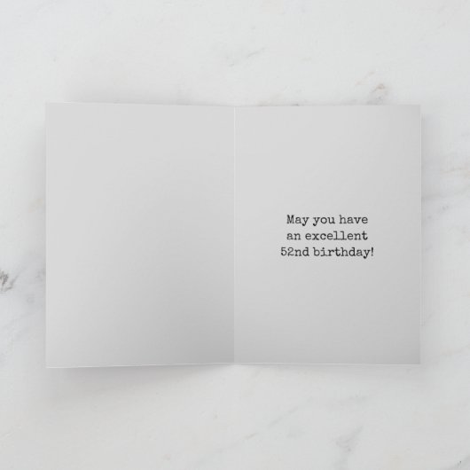 Spooky Glowing Aura Look "52 JAAR OUD!" + Naam Kaart (Binnen)