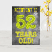 Spooky Glowing Aura Look "52 JAAR OUD!" + Naam Kaart (Gele Bloem)