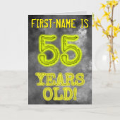 Spooky Glowing Aura Look "55 JAAR OUD!" + Naam Kaart (Gele Bloem)