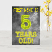 Spooky Glowing Aura Look "5 JAAR OUD!" + Naam Kaart (Gele Bloem)