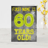 Spooky Glowing Aura Look "60 JAAR OUD!" + Naam Kaart (Gele Bloem)