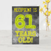 Spooky Glowing Aura Look "61 JAAR OUD!" + Naam Kaart (Gele Bloem)