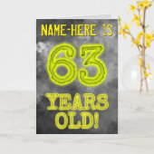 Spooky Glowing Aura Look "63 JAAR OUD!" + Naam Kaart (Gele Bloem)