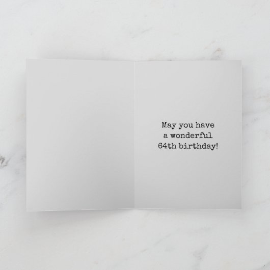 Spooky Glowing Aura Look "64 JAAR OUD!" + Naam Kaart (Binnen)