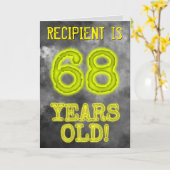 Spooky Glowing Aura Look "68 JAAR OUD!" + Naam Kaart (Gele Bloem)