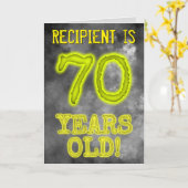 Spooky Glowing Aura Look "70 JAAR OUD!" + Naam Kaart (Gele Bloem)