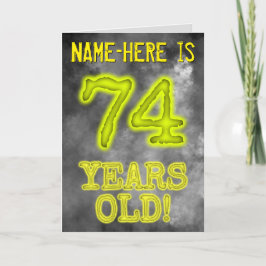 Spooky Glowing Aura Look "74 JAAR OUD!" + Naam Kaart