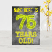 Spooky Glowing Aura Look "75 JAAR OUD!" + Naam Kaart (Gele Bloem)