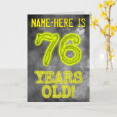 Spooky Glowing Aura Look "76 JAAR OUD!" + Naam Kaart (Gele Bloem)