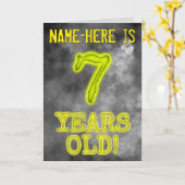 Spooky Glowing Aura Look "7 JAAR OUD!" + Naam Kaart (Gele Bloem)