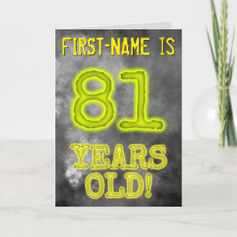 Spooky Glowing Aura Look "81 JAAR OUD!" + Naam Kaart