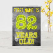 Spooky Glowing Aura Look "82 JAAR OUD!" + Naam Kaart (Gele Bloem)