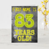 Spooky Glowing Aura Look "83 JAAR OUD!" + Naam Kaart (Gele Bloem)