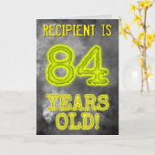 Spooky Glowing Aura Look "84 JAAR OUD!" + Naam Kaart (Gele Bloem)