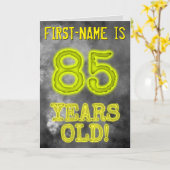 Spooky Glowing Aura Look "85 JAAR OUD!" + Naam Kaart (Gele Bloem)