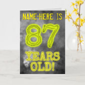 Spooky Glowing Aura Look "87 JAAR OUD!" + Naam Kaart (Gele Bloem)