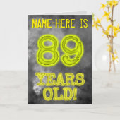 Spooky Glowing Aura Look "89 JAAR OUD!" + Naam Kaart (Gele Bloem)