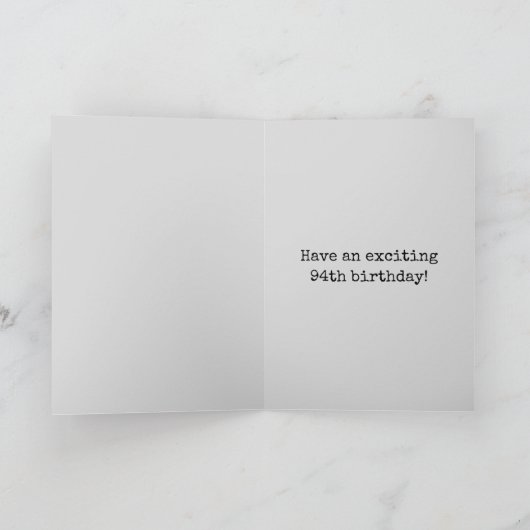 Spooky Glowing Aura Look "94 JAAR OUD!" + Naam Kaart (Binnen)