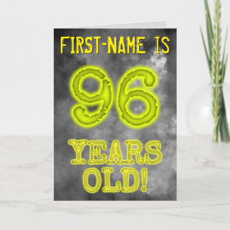 Spooky Glowing Aura Look "96 JAAR OUD!" + Naam Kaart