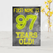 Spooky Glowing Aura Look "97 JAAR OUD!" + Naam Kaart (Gele Bloem)
