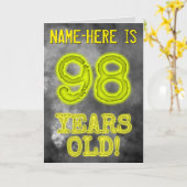 Spooky Glowing Aura Look "98 JAAR OUD!" + Naam Kaart (Gele Bloem)