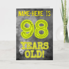 Spooky Glowing Aura Look "98 JAAR OUD!" + Naam Kaart