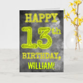 Spooky Glowing Aura Look "HAPPY 13th BIRTHDAY" Kaart (Gele Bloem)