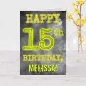 Spooky Glowing Aura Look "HAPPY 15th BIRTHDAY" Kaart (Gele Bloem)