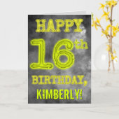 Spooky Glowing Aura Look "HAPPY 16th BIRTHDAY" Kaart (Gele Bloem)