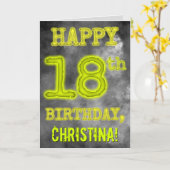Spooky Glowing Aura Look "HAPPY 18th BIRTHDAY" Kaart (Gele Bloem)