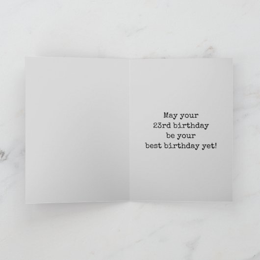 Spooky Glowing Aura Look "HAPPY 23rd BIRTHDAY" Kaart (Binnen)