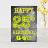 Spooky Glowing Aura Look "HAPPY 25th BIRTHDAY" Kaart (Gele Bloem)