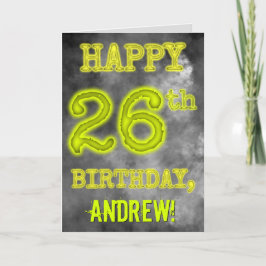 Spooky Glowing Aura Look "HAPPY 26th BIRTHDAY" Kaart