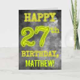 Spooky Glowing Aura Look "HAPPY 27th BIRTHDAY" Kaart