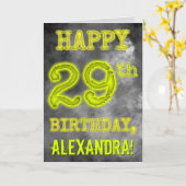 Spooky Glowing Aura Look "HAPPY 29th BIRTHDAY" Kaart (Gele Bloem)