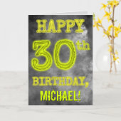 Spooky Glowing Aura Look "HAPPY 30th BIRTHDAY" Kaart (Gele Bloem)