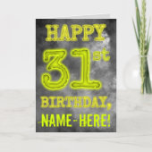 Spooky Glowing Aura Look "HAPPY 31st BIRTHDAY" Kaart (Voorkant)