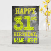 Spooky Glowing Aura Look "HAPPY 31st BIRTHDAY" Kaart (Gele Bloem)