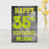 Spooky Glowing Aura Look "HAPPY 35th BIRTHDAY" Kaart (Gele Bloem)