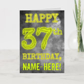 Spooky Glowing Aura Look "HAPPY 37th BIRTHDAY" Kaart (Voorkant)