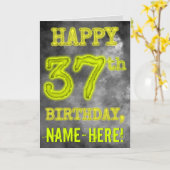 Spooky Glowing Aura Look "HAPPY 37th BIRTHDAY" Kaart (Gele Bloem)